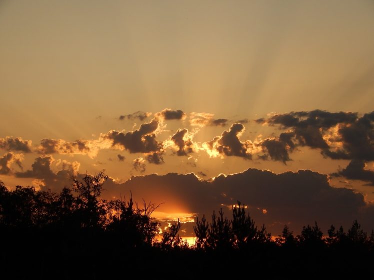 sunset, Dawn, Clouds, Rays HD Wallpaper Desktop Background