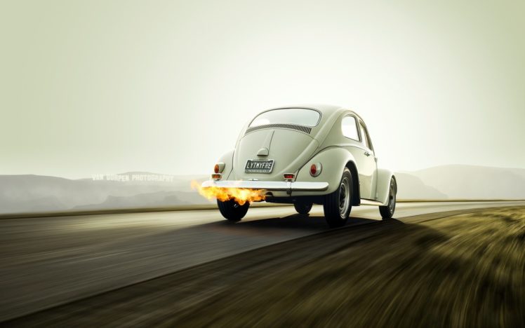 volkswagen, Beetle, Rear, Fire, Classic, Socal, Tuning HD Wallpaper Desktop Background