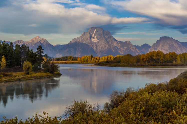usa, Parks, Mountains, Lake, Forests, Sky, Scenery, Grand, Teton, Nature HD Wallpaper Desktop Background