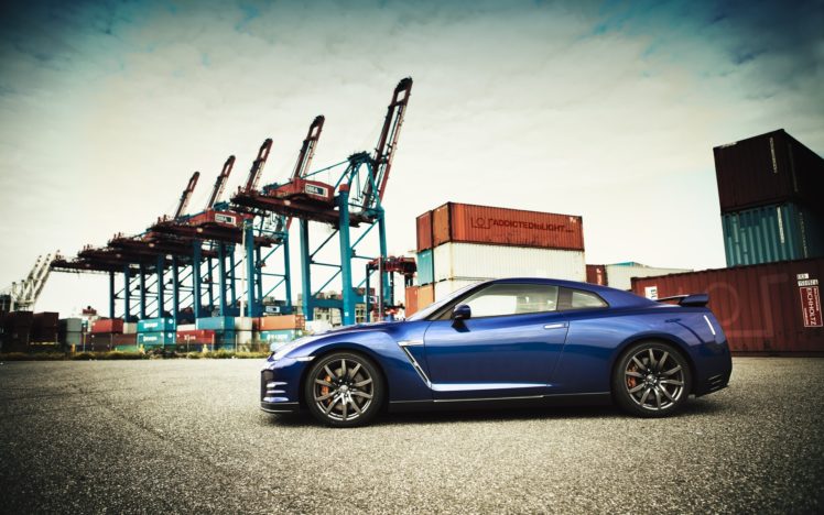 blue, Cars, Dockyard, Nissan, Gt r, R35 HD Wallpaper Desktop Background