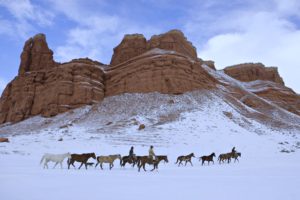 wild, Horses, Cowboys, Snow, Rocks, Mountains, Landscape, Winter, Usa
