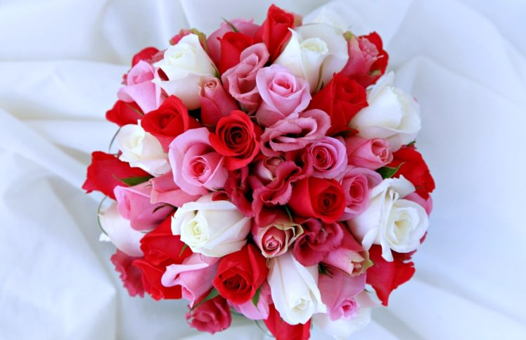 flowers, Roses, Love, Couple, Bouquet, Engagement, Marriage, Romantice HD Wallpaper Desktop Background