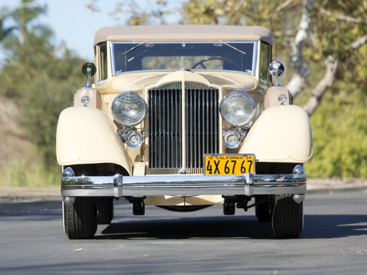 1934, Packard, Twelve, Convertible, Sedan, 1107 743, Luxury, Retro, Vintage HD Wallpaper Desktop Background