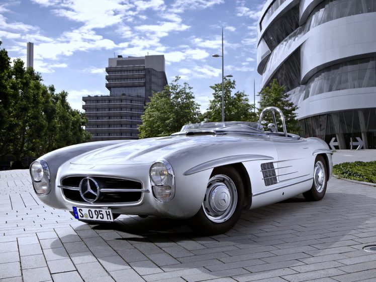1957, Mercedes, 300sls, Gray, Old, Classic, Cars, Motors HD Wallpaper Desktop Background