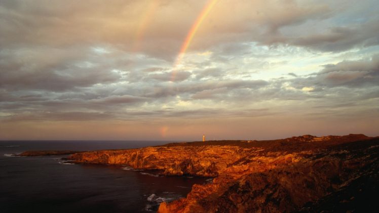 sunset, Islands, Rainbows, Australia, Capes, National, Park HD Wallpaper Desktop Background