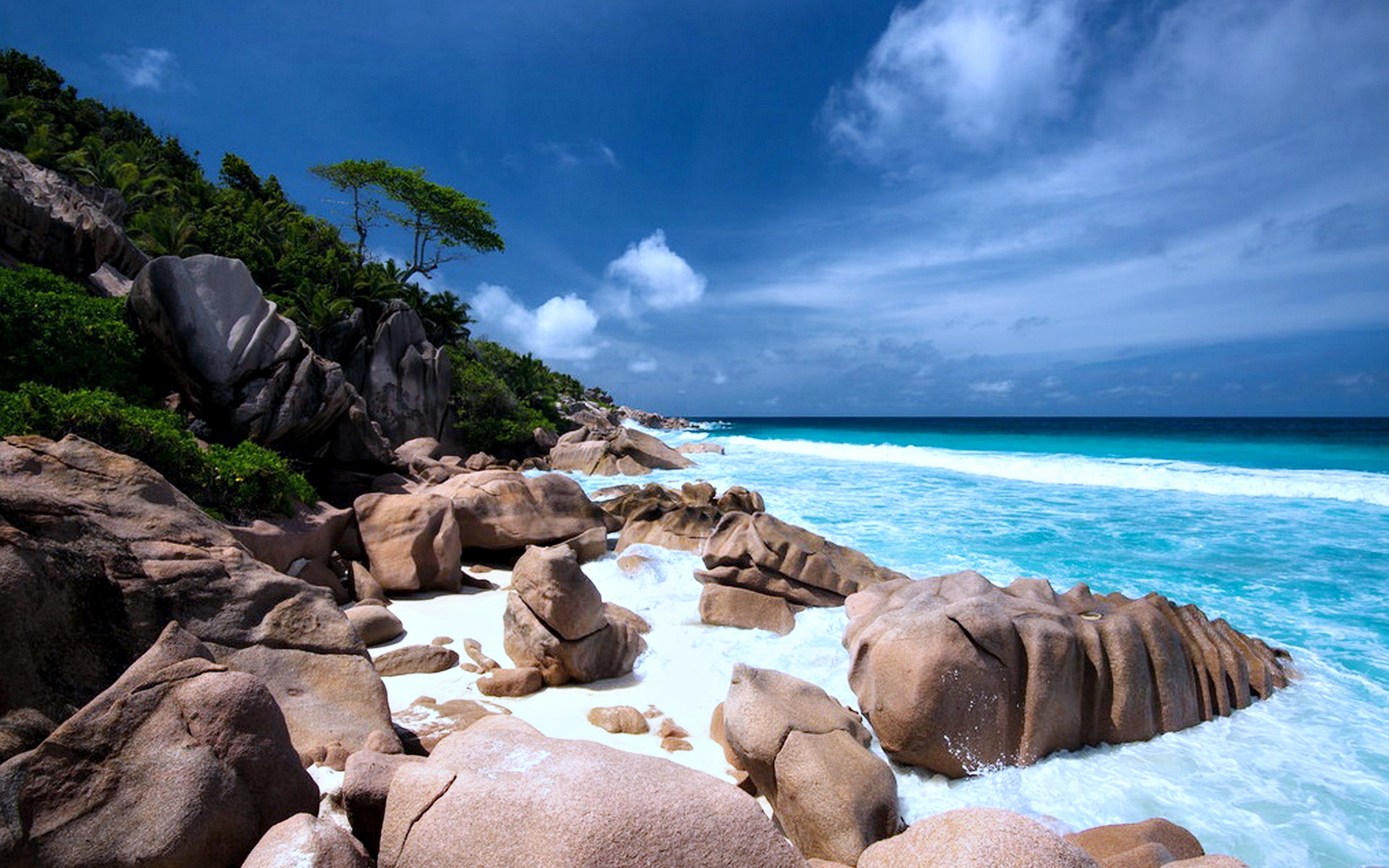 landscape, Nature, Beaches, Rocks, Sea, Cloud, Summer, Relax Wallpaper