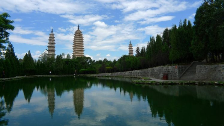 tower, China, Asian, Architecture, Lakes HD Wallpaper Desktop Background