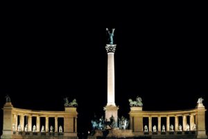 heroes, Hungary, Budapest, Travel, Columns