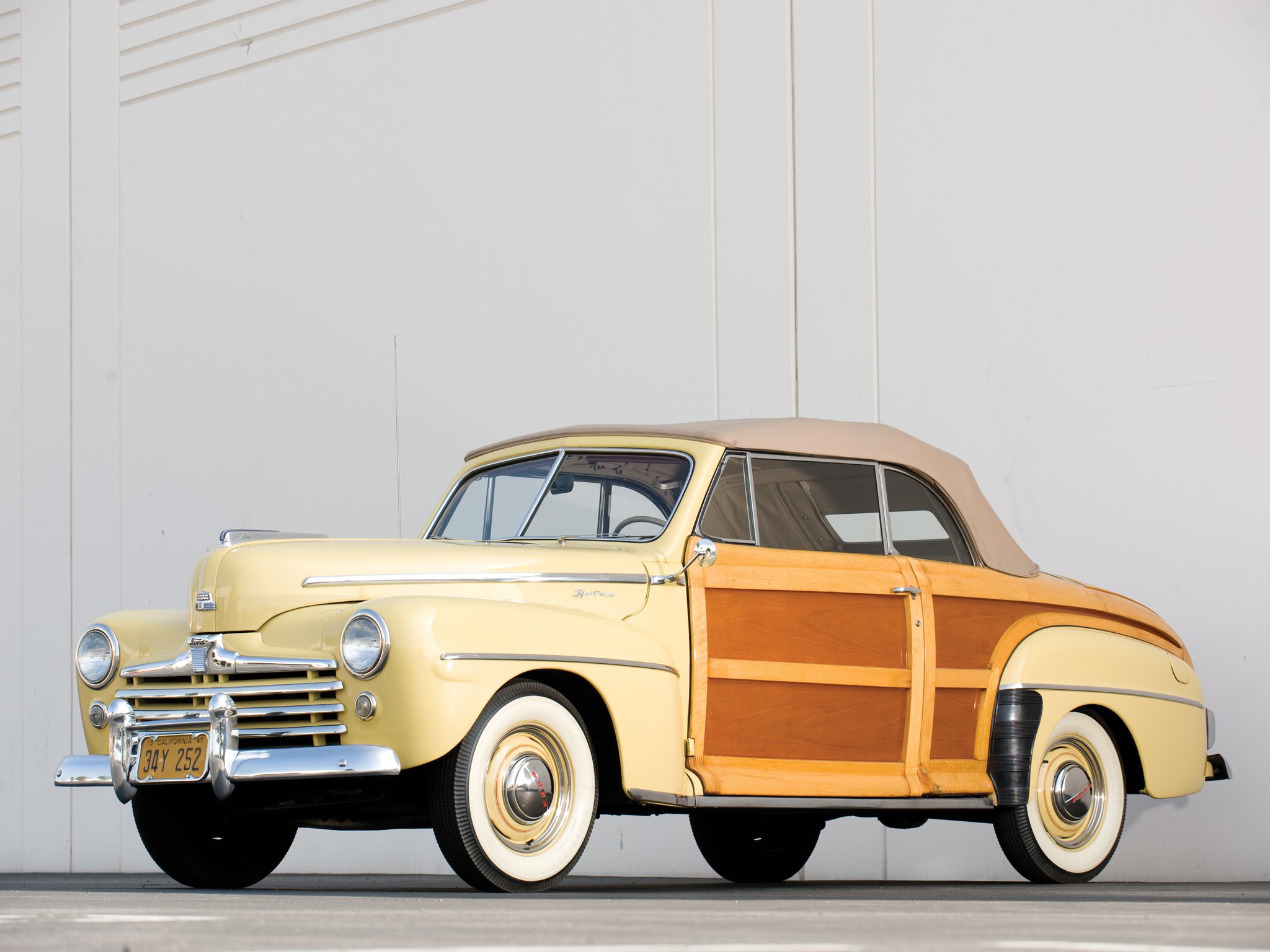 1948, Ford, Super, Deluxe, Sportsman, Convertible, Classic, Cars Wallpaper