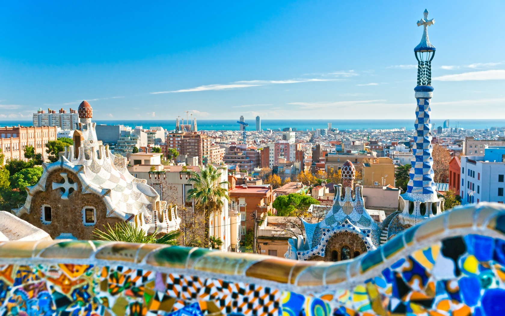cityscapes, Barcelona, Europe, Spain, Cities, Gaudi Wallpaper