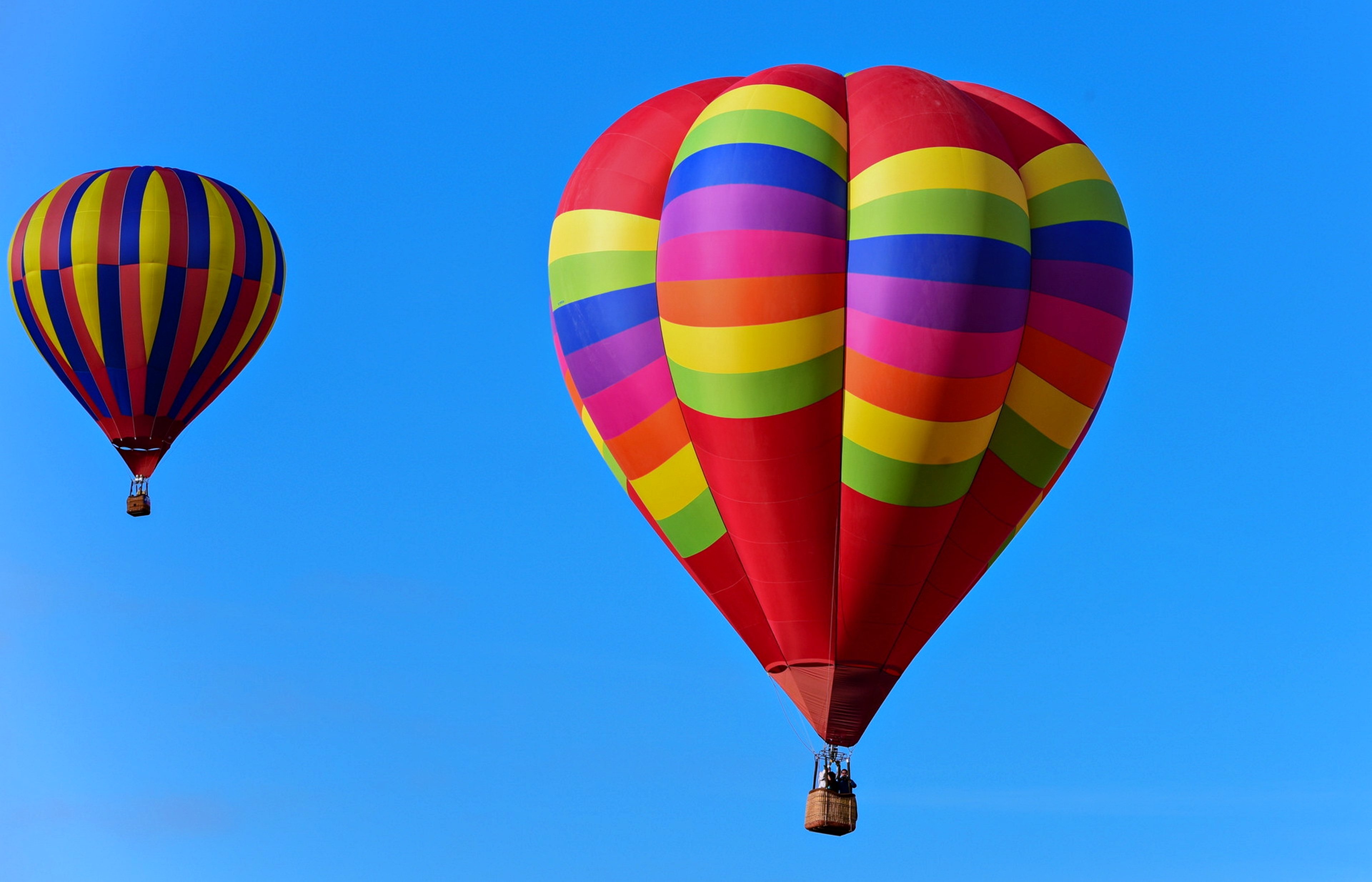 balloons, Zeppelin, Sports, Fun, Blue, Sky, Colors, Fly Wallpaper