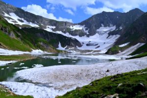 gattain, Lake, Kashmir, Pakistan, Nature, Snow, Winter, Landscape, Mountains, Spring