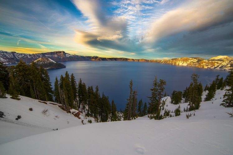 crater, Lake, National, Park, Oregon, Usa, Island, Lake HD Wallpaper Desktop Background