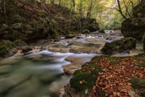 river, Trees, Leaves, Cascade, Moss, Rocks, Stones, Nature, Spain, Spain, River, Water, Waterfall