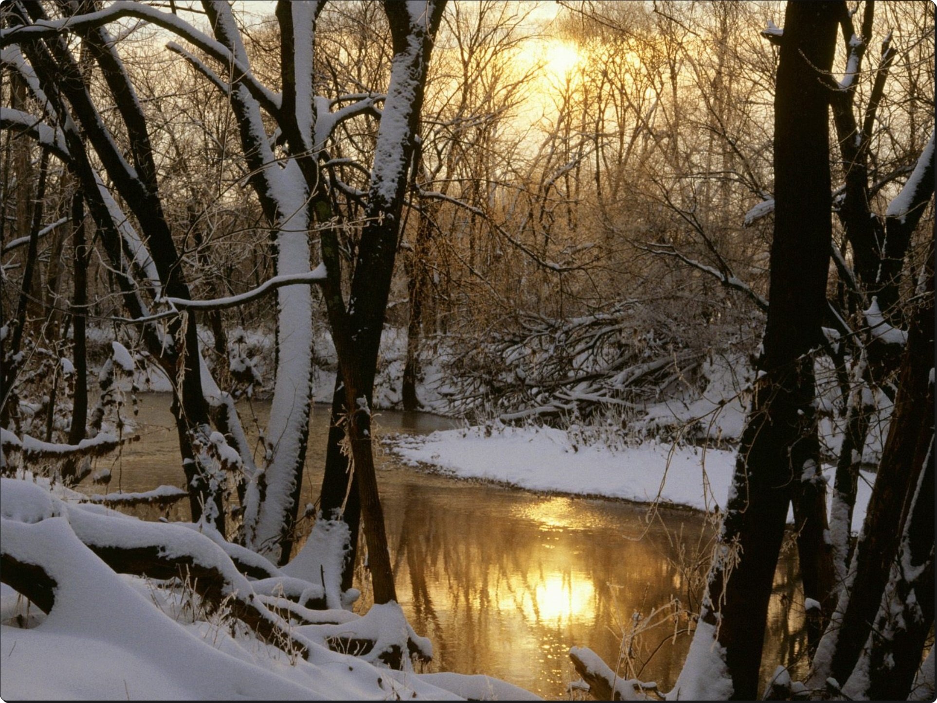 harpeth, River, Winter, Sunrise, Williamson, County, Tennessee Wallpaper