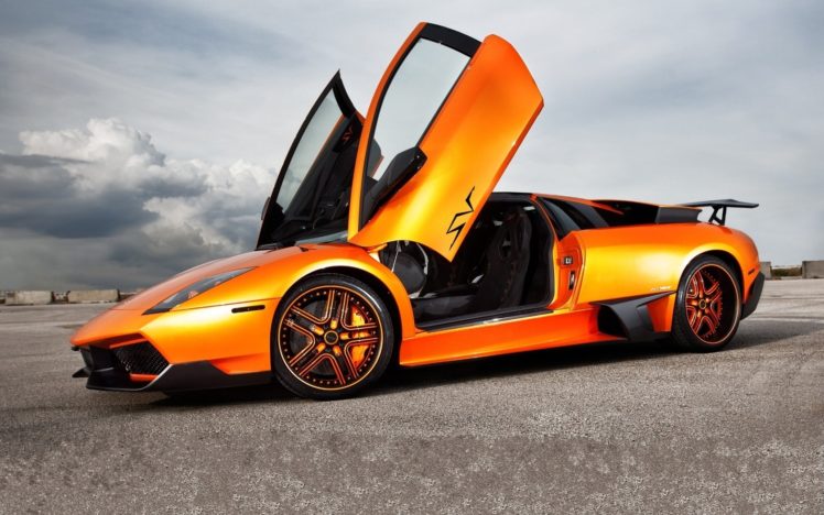 cars, Lamborghini, Murcielago, Orange, Cars HD Wallpaper Desktop Background