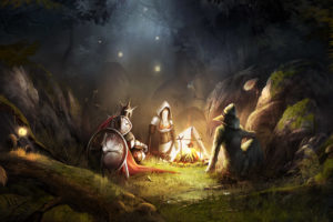 fantasy, Video, Games, Forest, Fire, Armor, Trine, Artwork, Warriors, Dungeons, And, Dragons, Soft, Shading