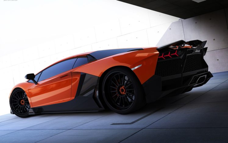 renm, Lamborghini, Aventador HD Wallpaper Desktop Background