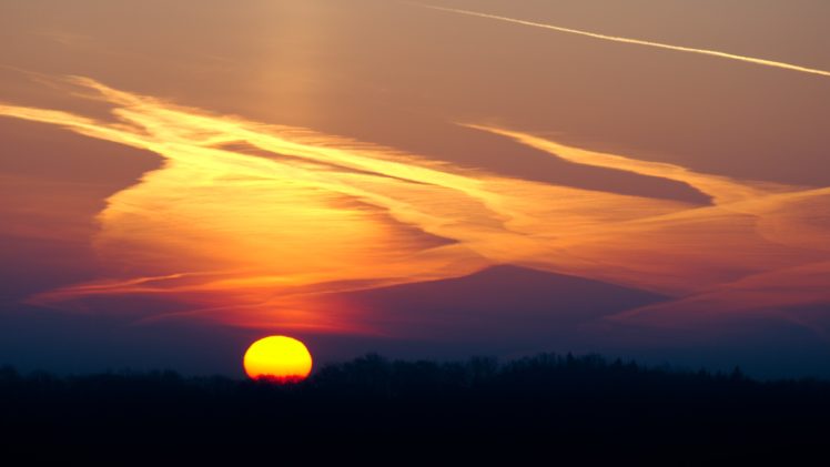 sunset, Cloud, Sky, Landscape, Forest HD Wallpaper Desktop Background