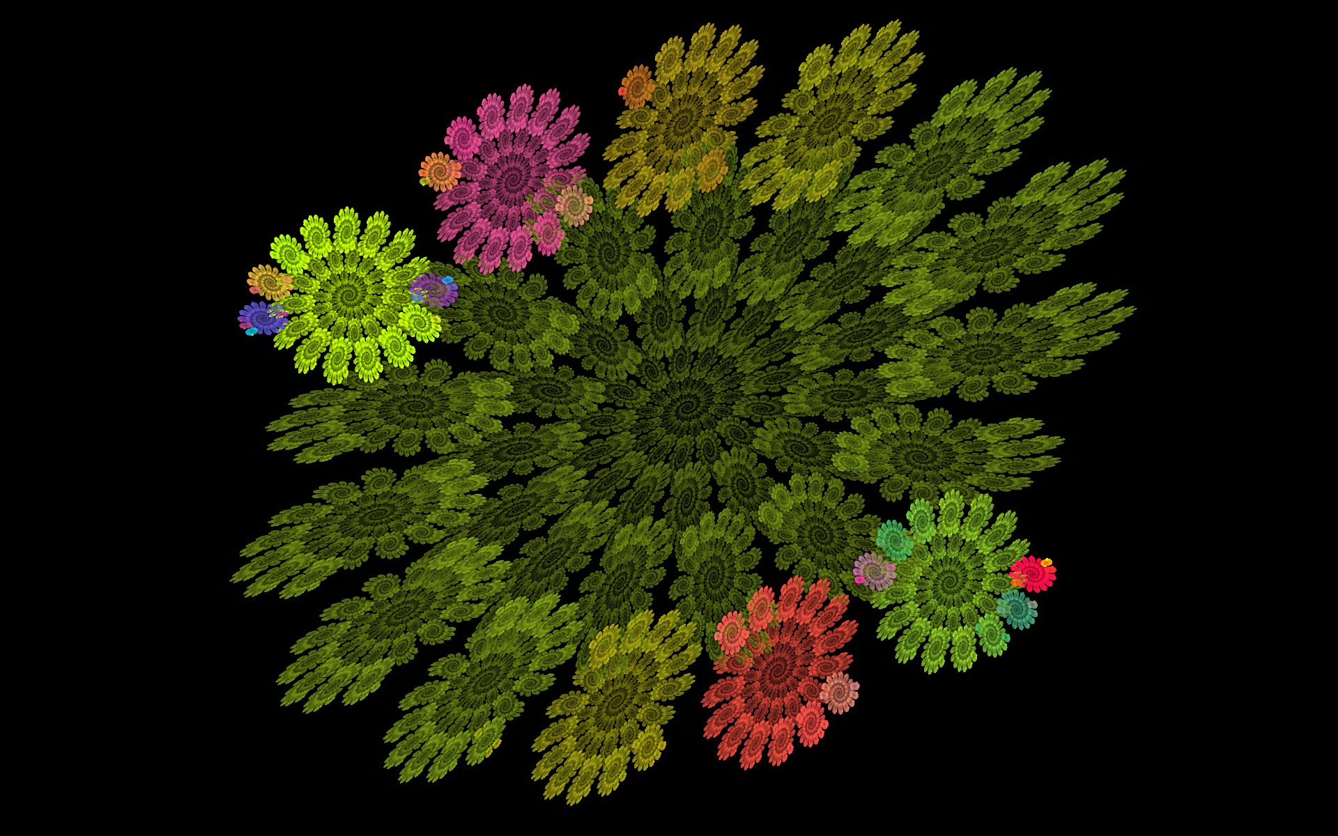 spiral, Green, Pattern Wallpaper