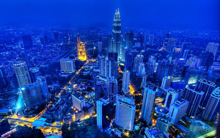 blue, Cityscapes, Buildings, Skyscrapers, Petronas, Towers, Malasya HD Wallpaper Desktop Background