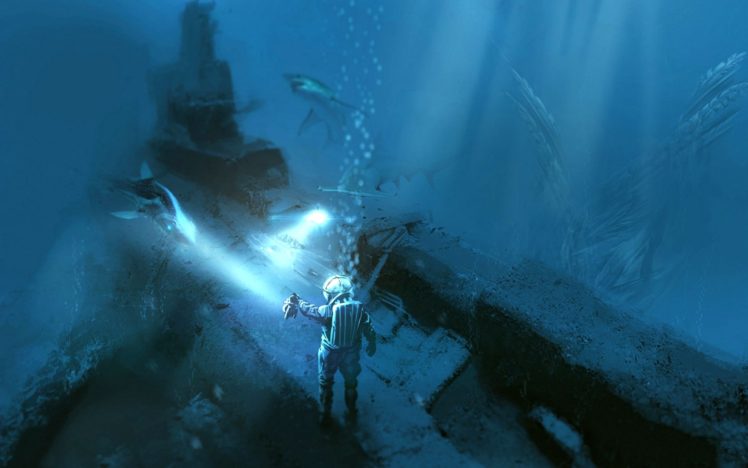 anoxemia, Exploration, Sci fi, Indie, Underwater, Horror, Diving, Adventure, Survival HD Wallpaper Desktop Background