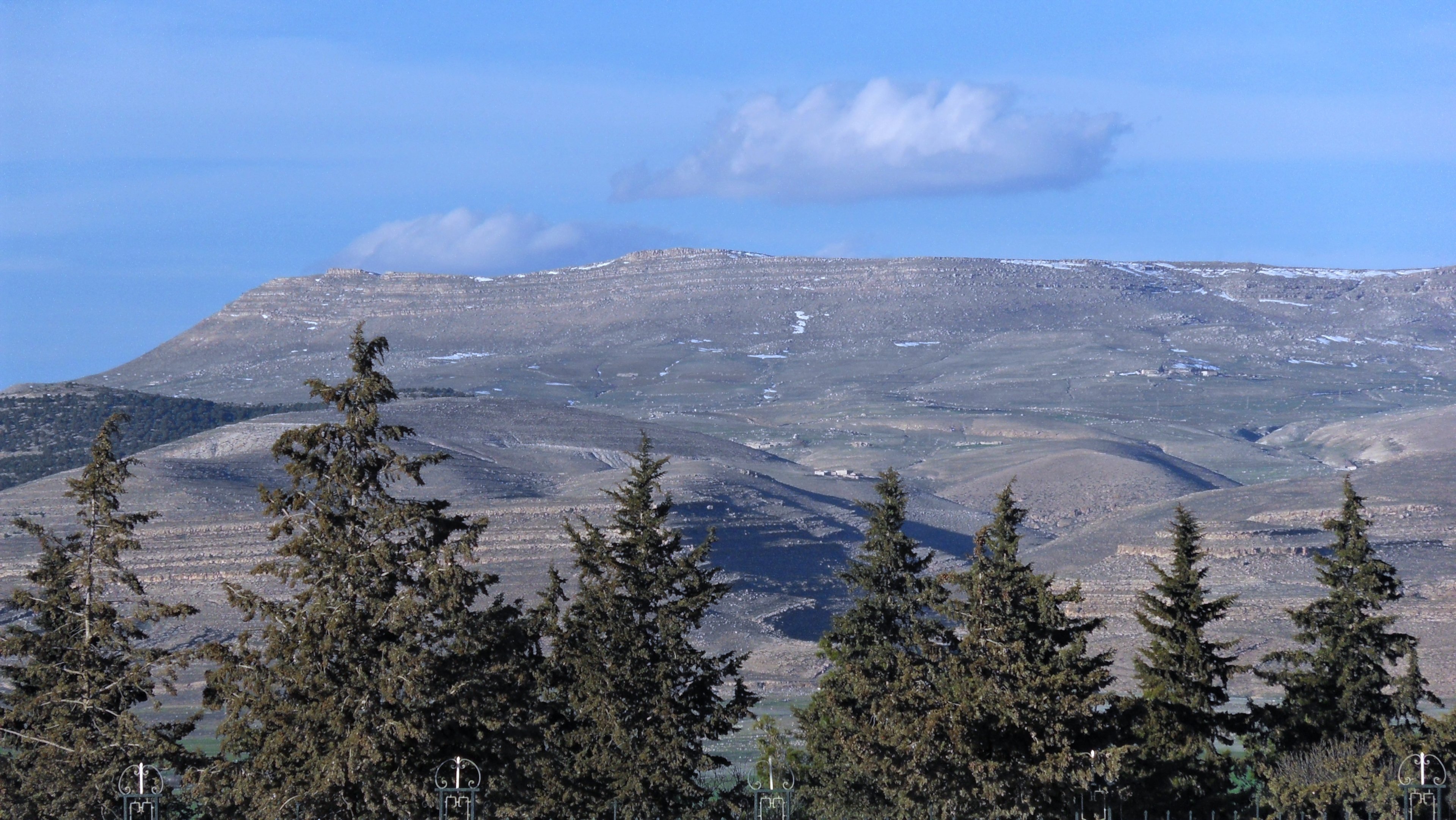 landscape, Trees, Mountains, Nature, Algeria, Sky, Clouds, Snow, Winter Wallpaper
