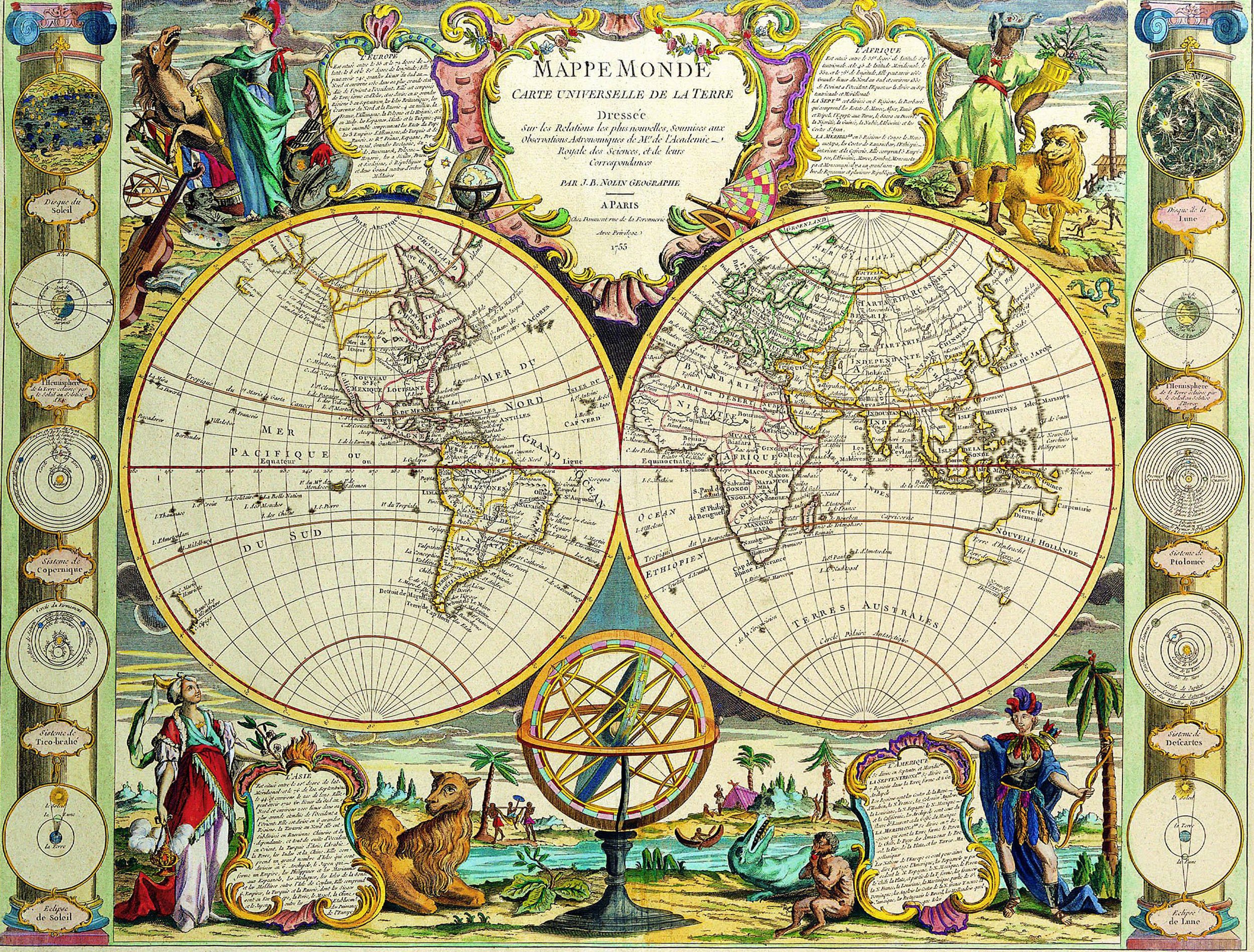 old, World, Map, Cartography, Geography, D, 2500x1900,  38 Wallpaper