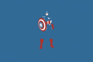minimalistic, Comics, Captain, America, Blue, Background