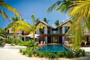 pool, Exotic, Maldives, Palm, Trees, Villa, House, Design