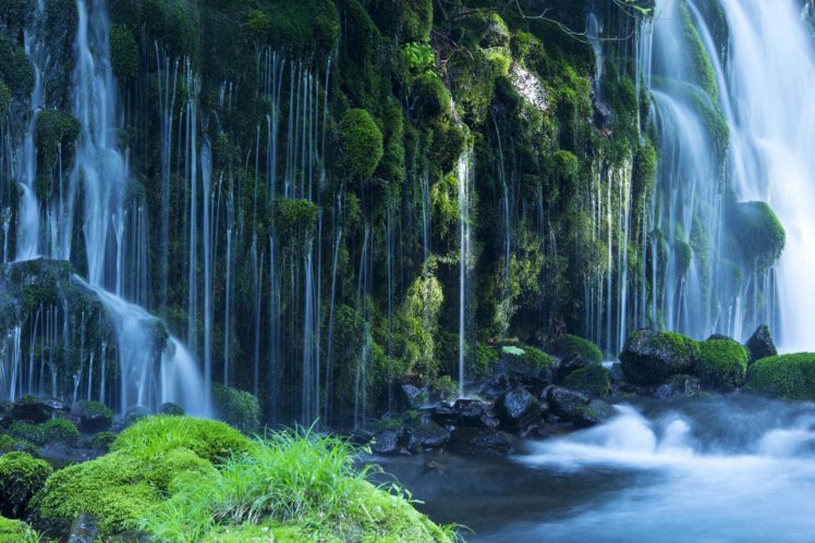 waterfall, Moss, Nature, River HD Wallpaper Desktop Background