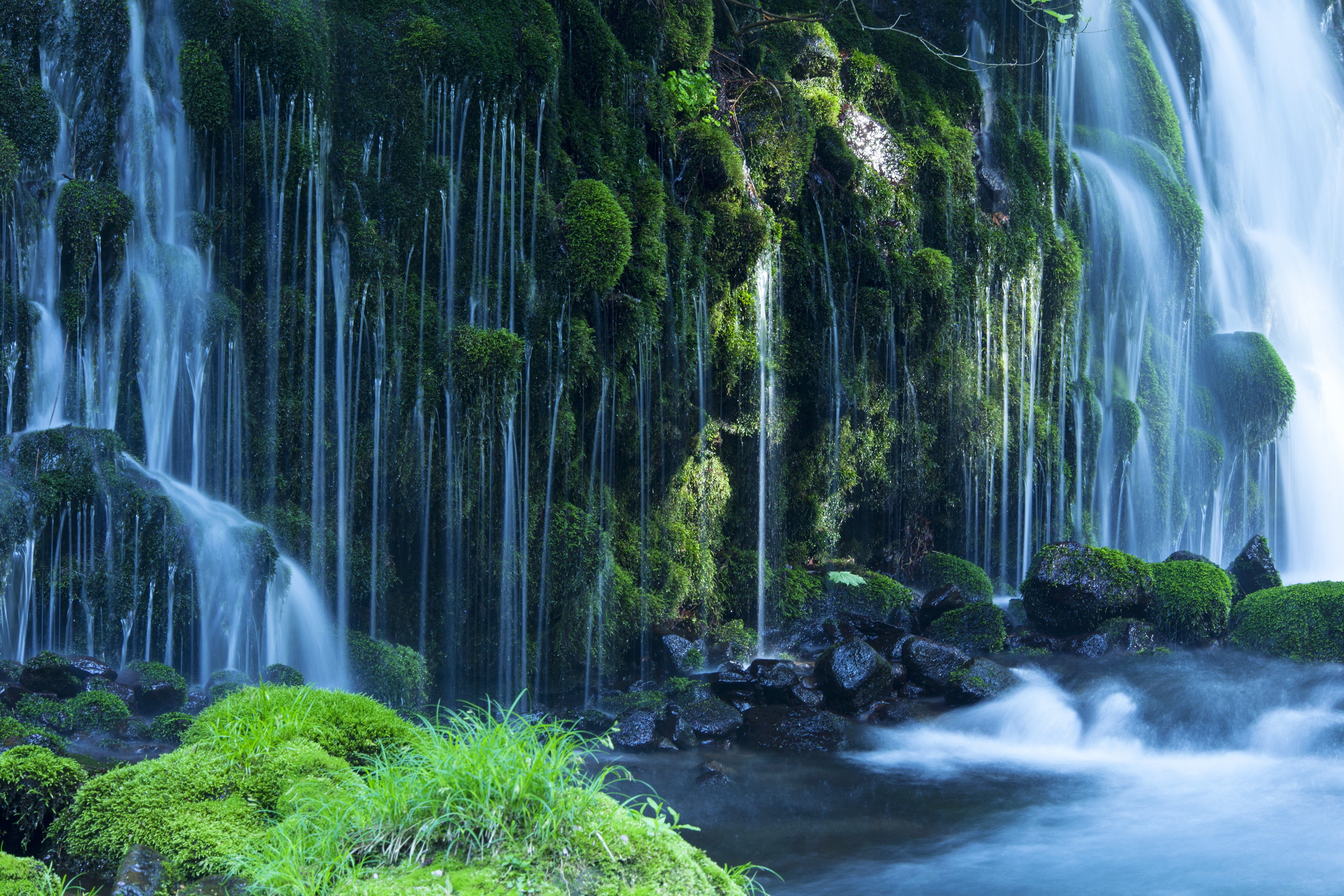 waterfall, Moss, Nature, River Wallpaper