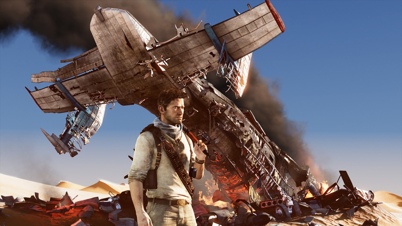 desert, Crash, Nathan, Drake, Adventure, Uncharted Wallpaper