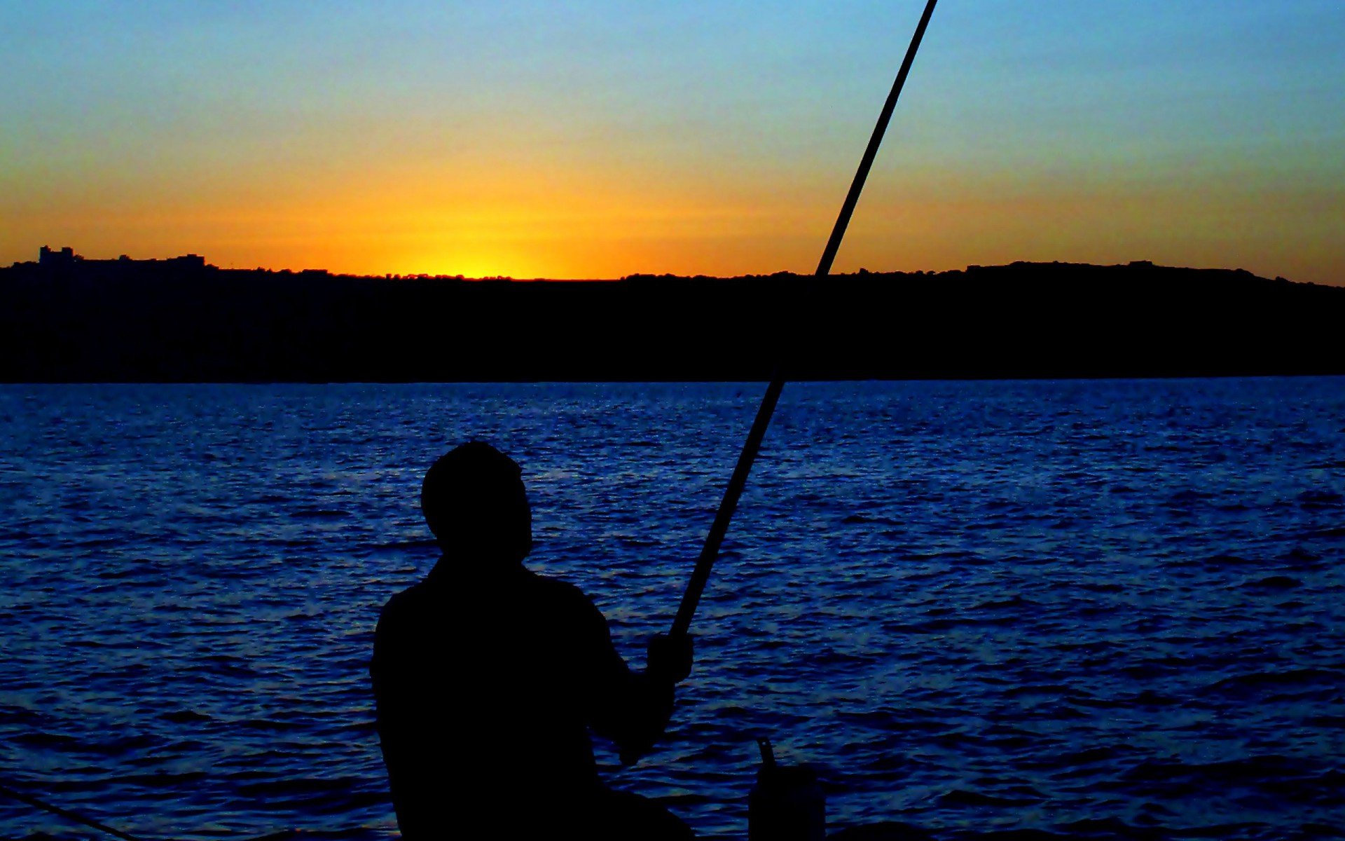 fishing, Fish, Sportssunrise, Sunset Wallpaper