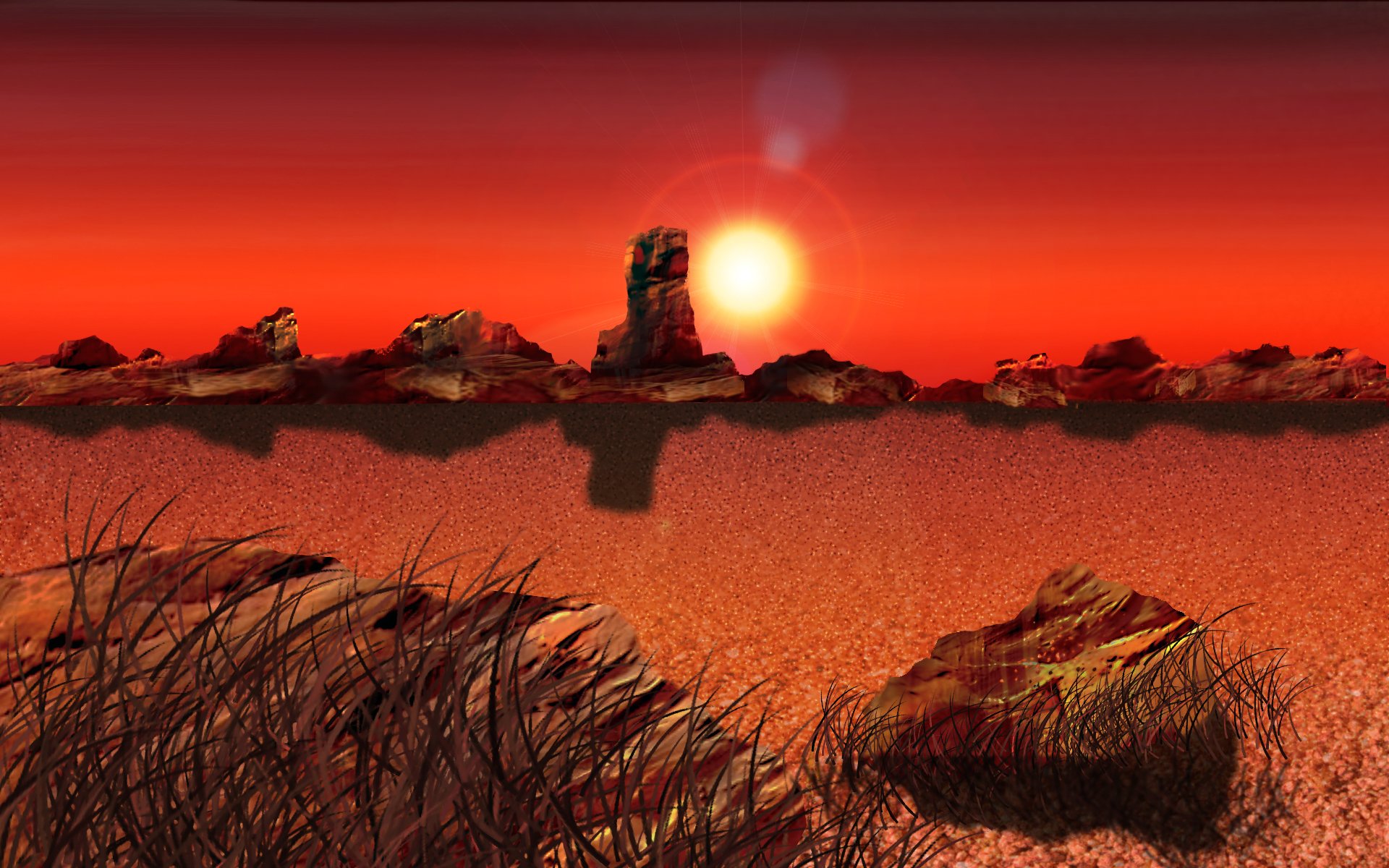 desert, Sunset, Southwest, Landscape Wallpaper