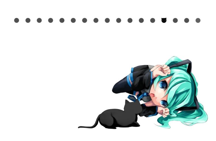 animal, Cat, Hatsune, Miku, Tagme, Vocaloid, White HD Wallpaper Desktop Background