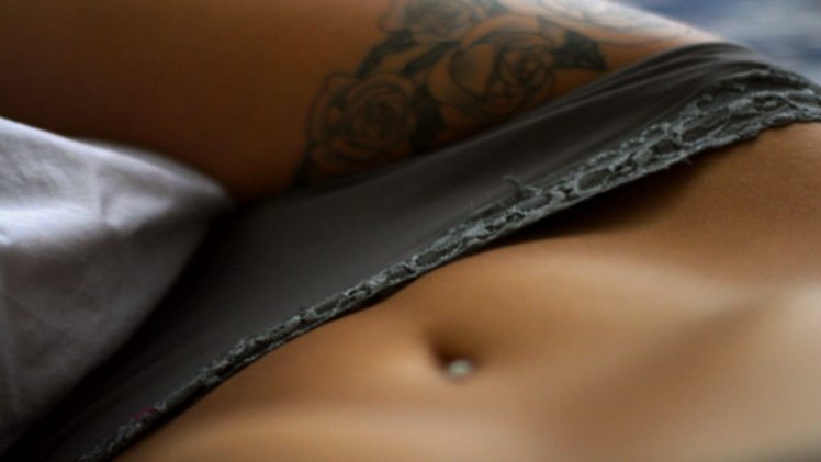 sensuality,  , Girl, Belly, Navel, Piercings, Tattoo HD Wallpaper Desktop Background