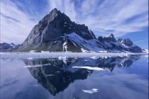 mountain, Reflections, Spitsbergen, Norway