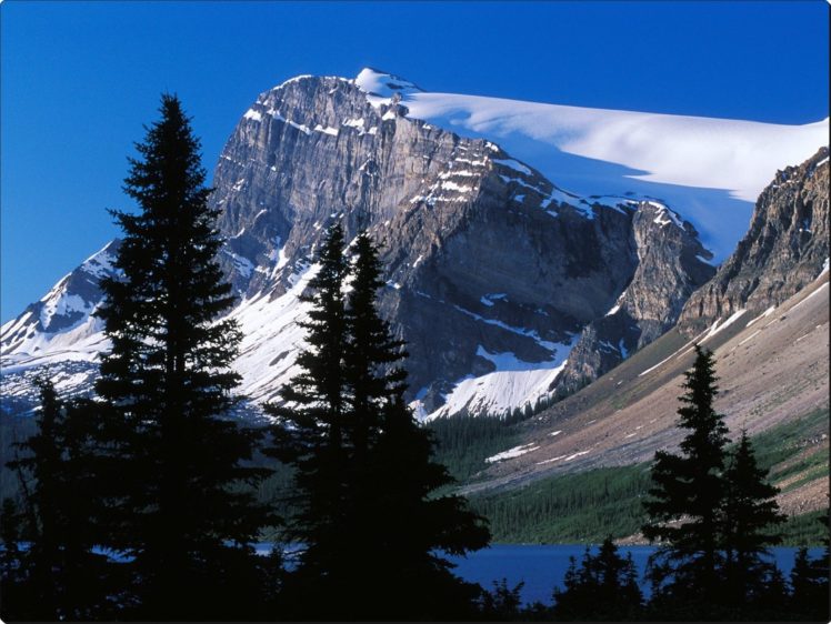 mountain, Peak, Banff, National, Park, Alberta, Canada HD Wallpaper Desktop Background