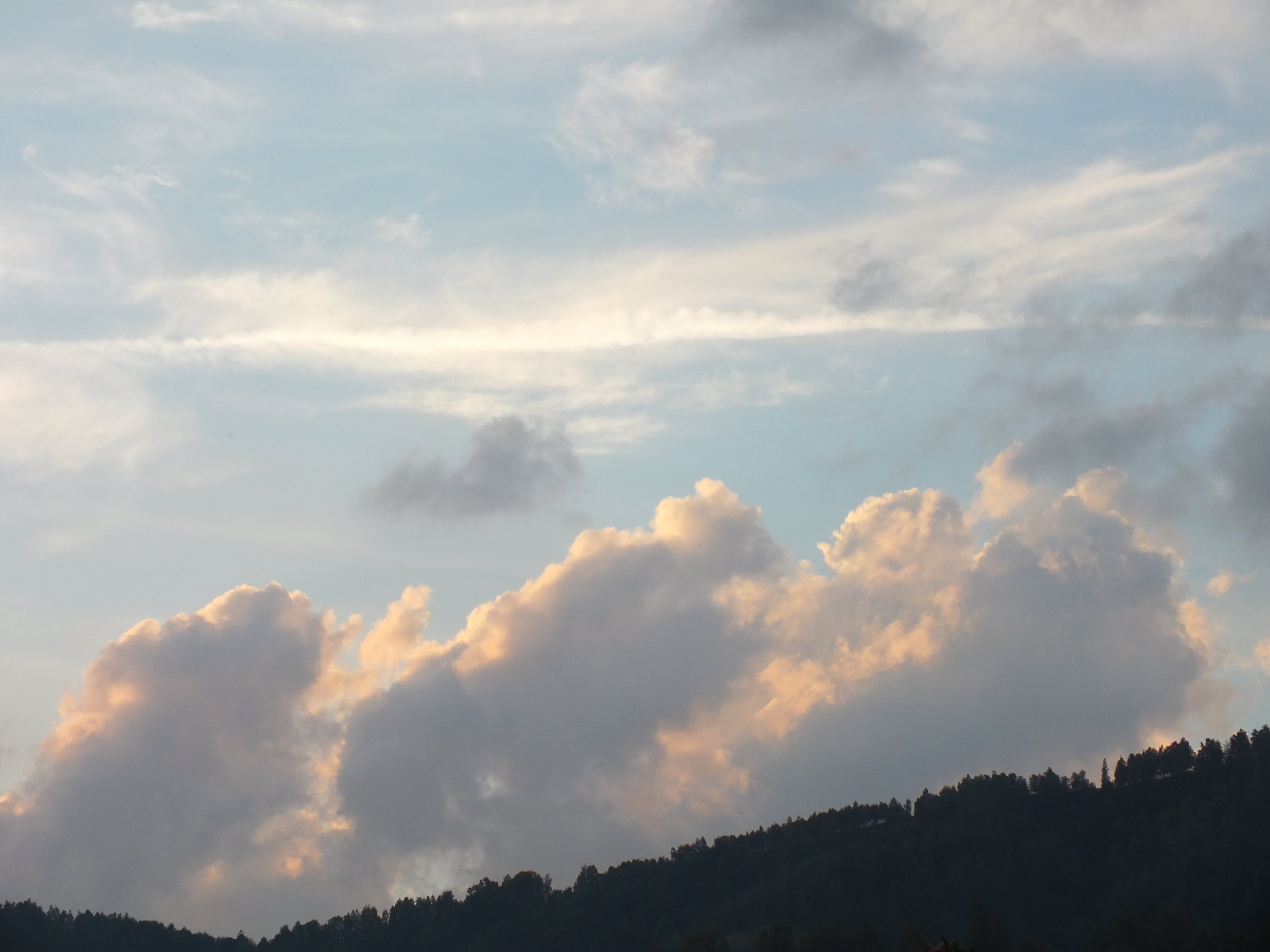 clouds, Sunset Wallpaper