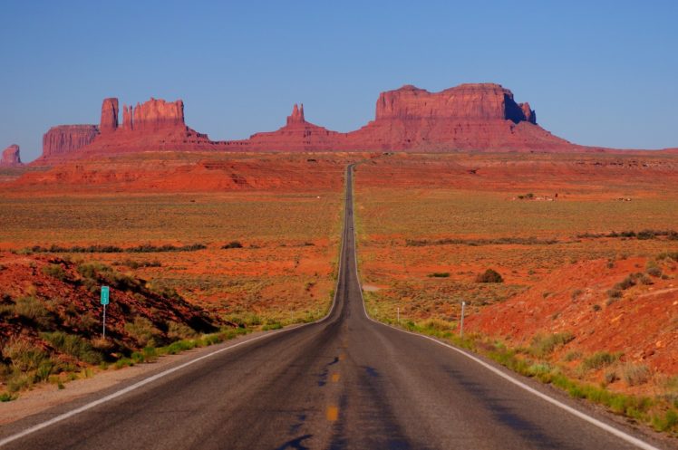 mountains, Road, Desert, Arizona, Usa, Utah, Monument, Valley, Monument, Valley, Arizona, Utah HD Wallpaper Desktop Background