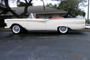 1957, Ford, Fairlane, Luxury, Convertible, Retro