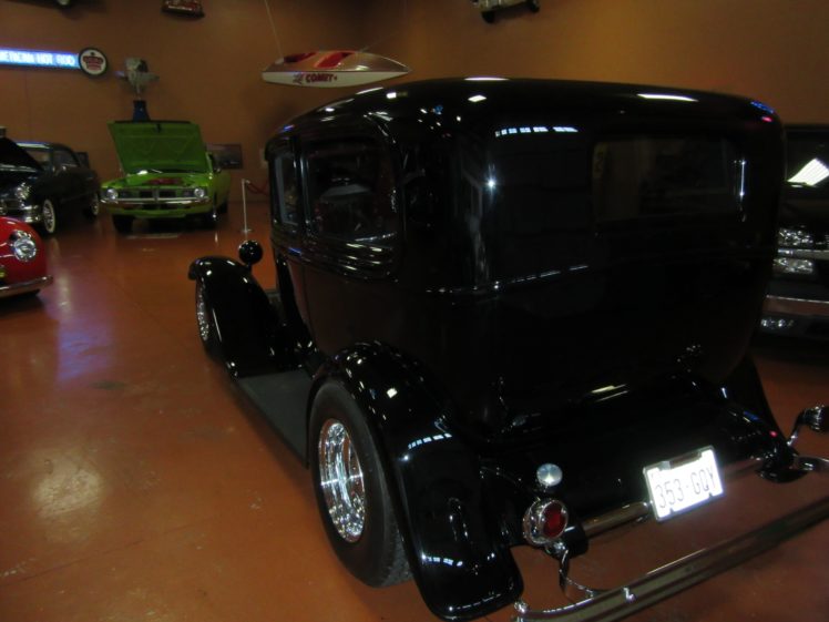 1932, Ford, 2door, Sedan, 350ci, Retro, Vintage, Hot, Rod, Rods HD Wallpaper Desktop Background