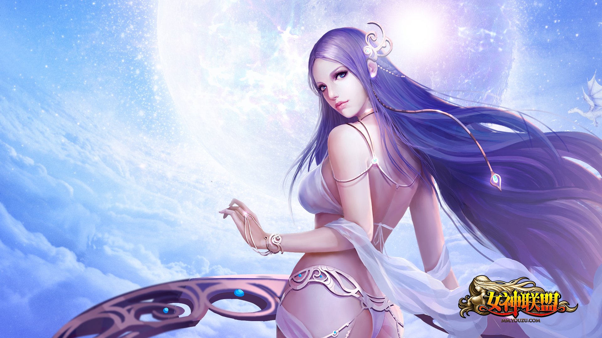 league, Of, Angels, Loa, Fantasy, Mmo, Rpg, Online, 1loa, Fighting, Action, Angel, Warrior, Moon Wallpaper