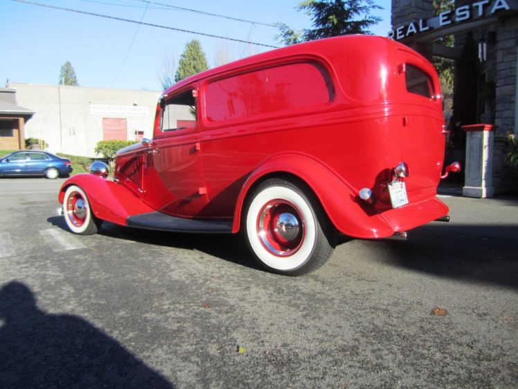 1934, Ford, Sedan, Delivery, 350ci, Hot, Rod, Rods, Custom, Retro, Vintage HD Wallpaper Desktop Background