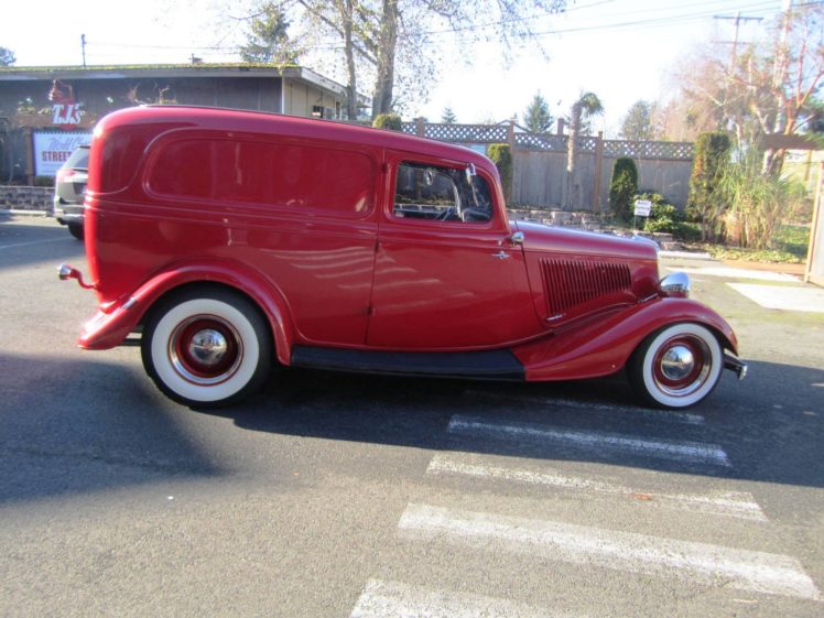 1934, Ford, Sedan, Delivery, 350ci, Hot, Rod, Rods, Custom, Retro, Vintage HD Wallpaper Desktop Background