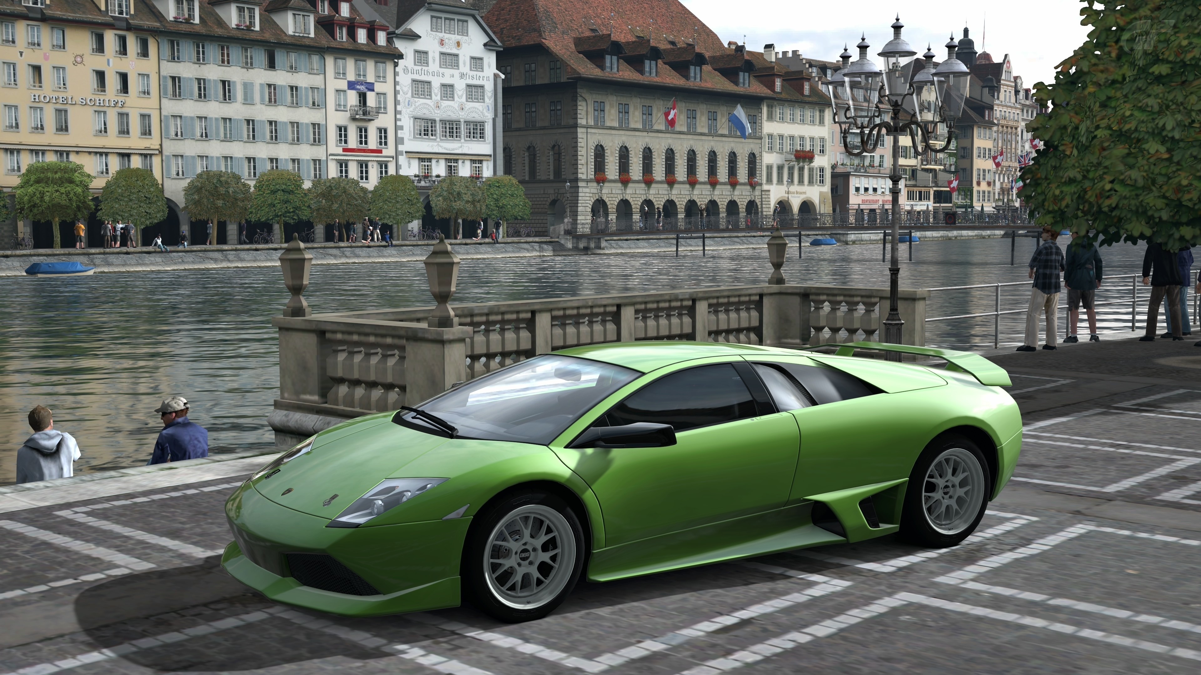 cars, Lamborghini, Italian, Supercars, Lamborghini, Murcielago, Gran, Turismo, 5, Playstation, 3, Green, Cars, Gt5 Wallpaper