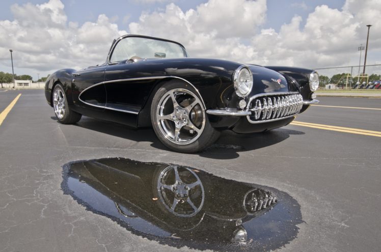 1957, Chevrolet, Corvette, Convertible, Streetrod, Street, Rod, Hot, Usa, D, 4928×3364 05 HD Wallpaper Desktop Background
