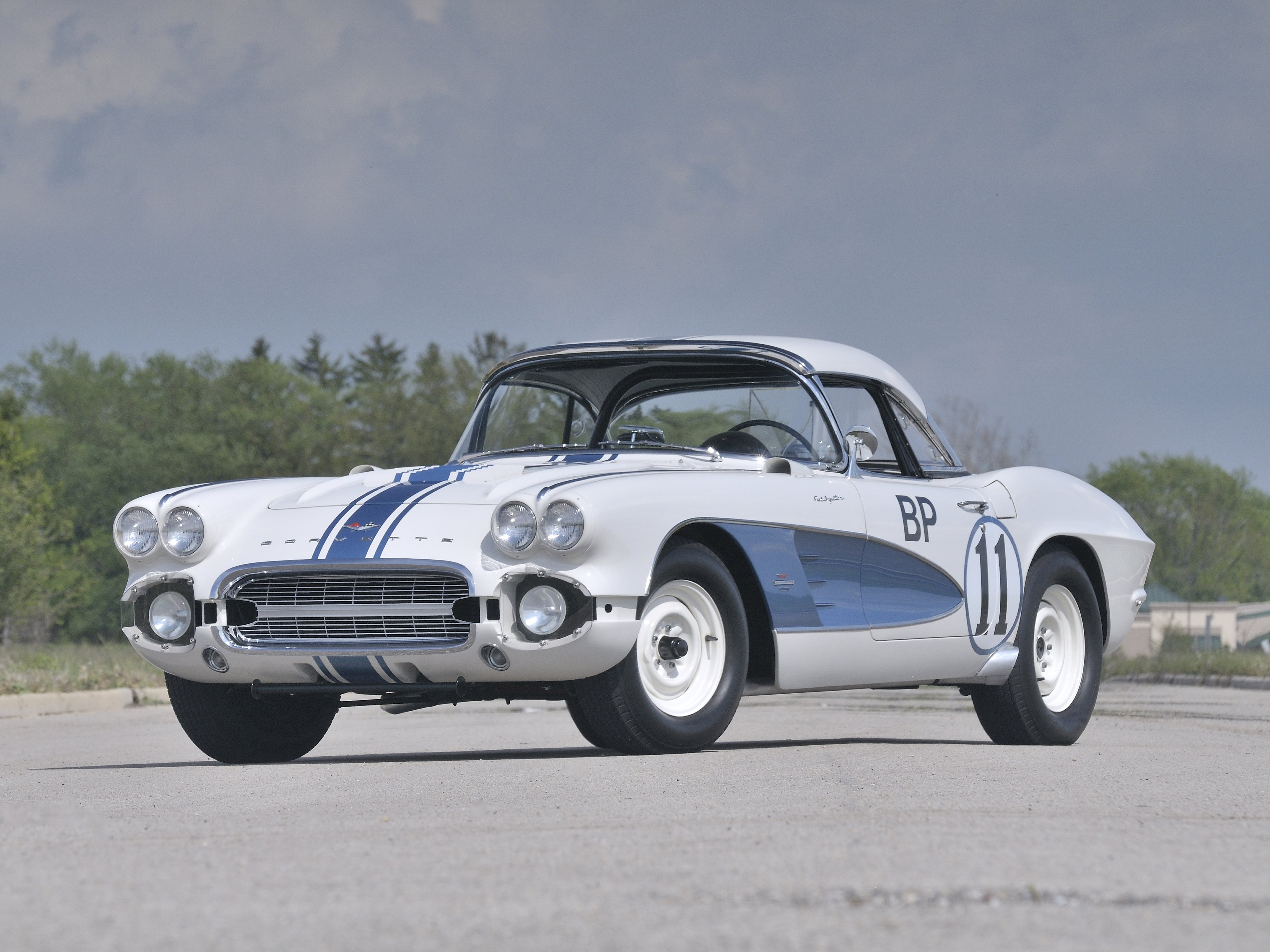 1961, Chevrolet, Corvette, Race, Car, Muscle, Usa, D, 4288x3216 01 Wallpaper