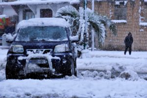 2015, Africa, Algeria, Cars, City, Cold, Heavy, Houses, Landscapes, North, Snow, Tebessa, Trees, Winter, Chaoui, Amazigh, Palms, Nissan